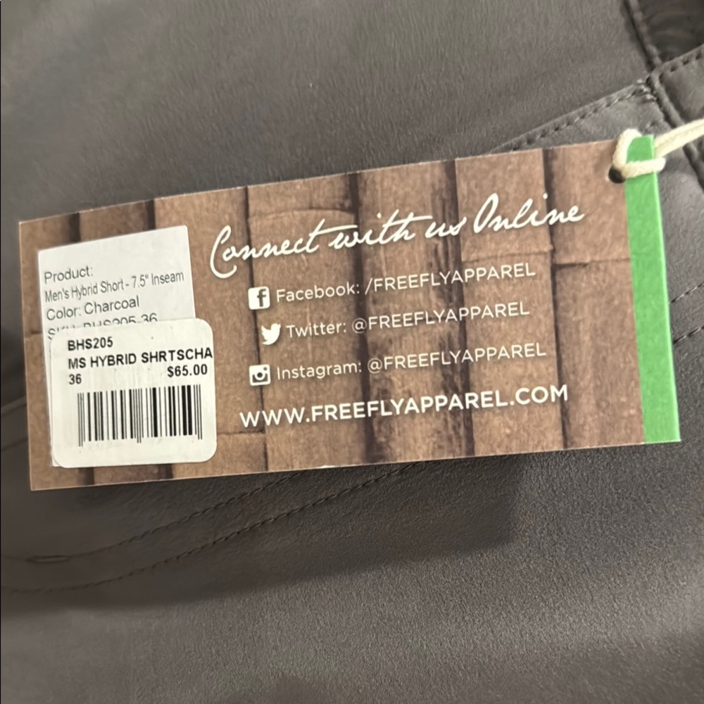 Free Fly Men's Charcoal Hybrid Shorts
